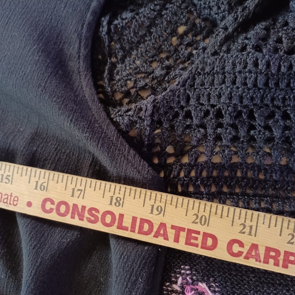 Teddi womens large shift dress with matching open knit sweater floral.  See pics - Picture 9 of 11